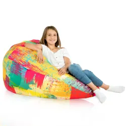 Comfortable bean bag ideal for kids' playrooms or bedrooms