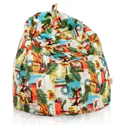 Bean Bag Chair - Premium Printed Fabric