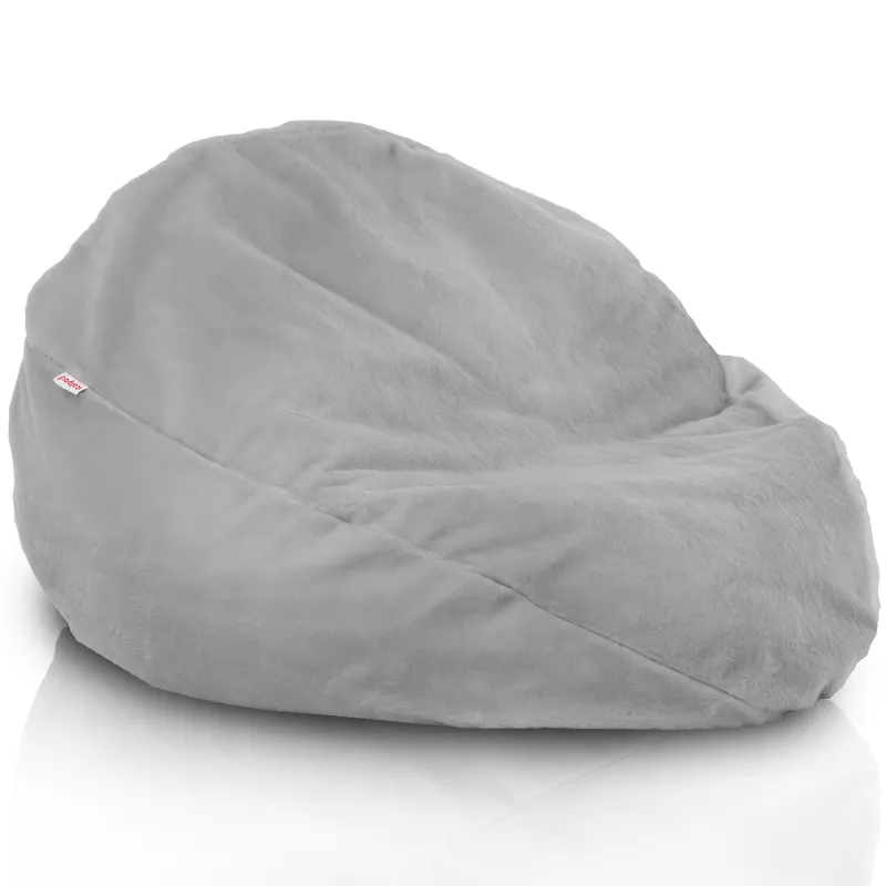 Stylish grey Yeti bean bag, perfect for modern interiors