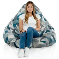 Chic abstract bean bag for modern living room decor