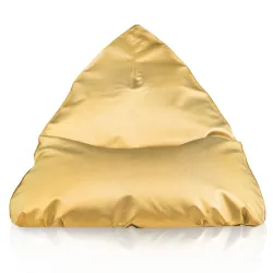 Stylish gold bean bag, perfect for modern living rooms or casual spaces