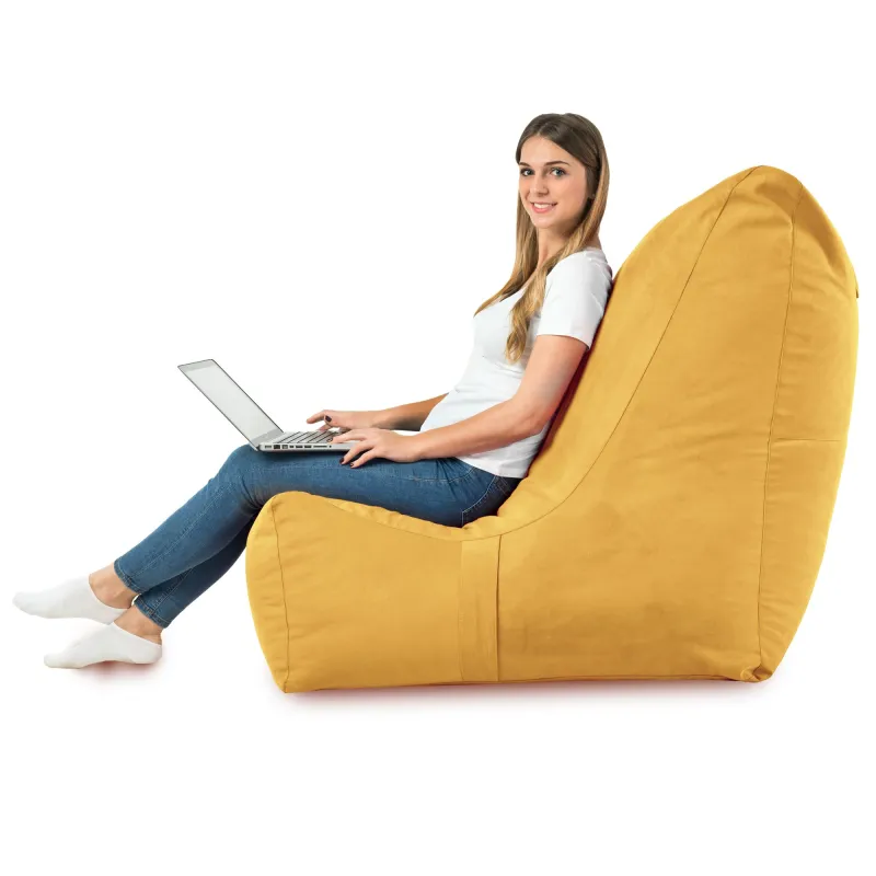 Giant Adult Bean Bag XXL Lounge Chair Distinto - Soft Velvet – view 45
