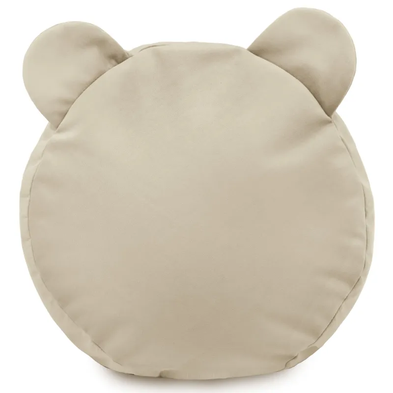 Soft velvet footstool for kids, designed in a charming teddy bear style