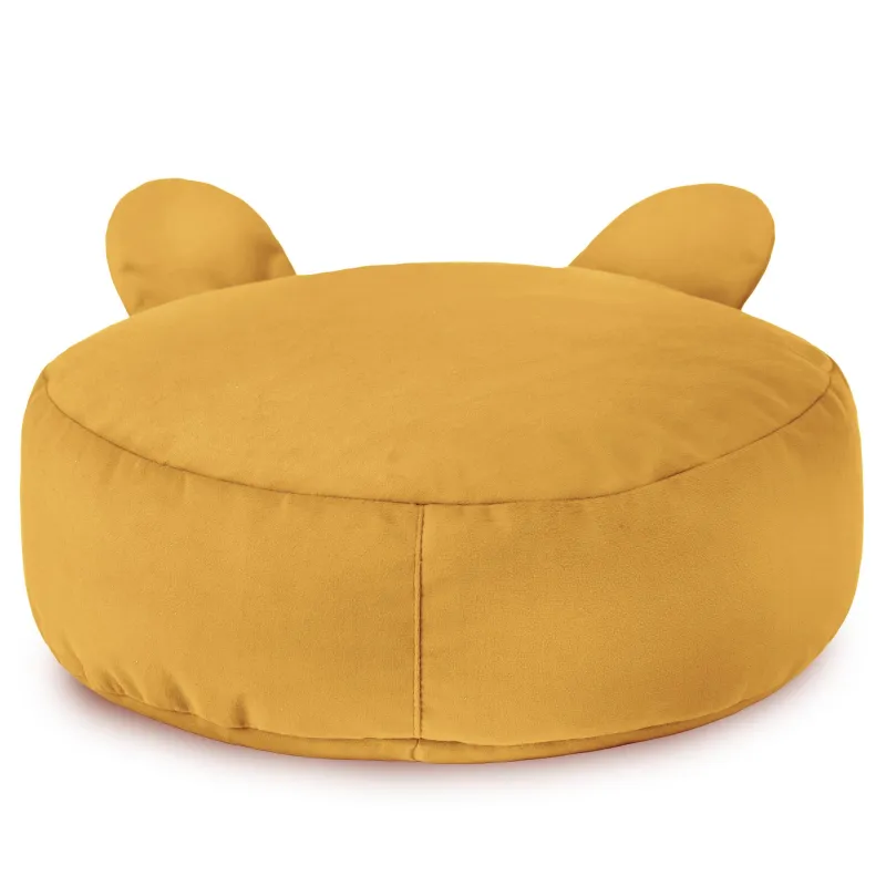 Round Footstool Pouffe Teddy Kids - Soft Velvet – view 19