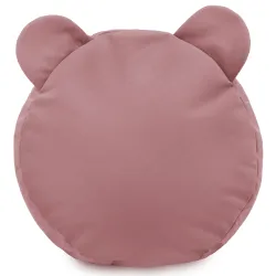 Round Footstool Pouffe Teddy Kids - Soft Velvet