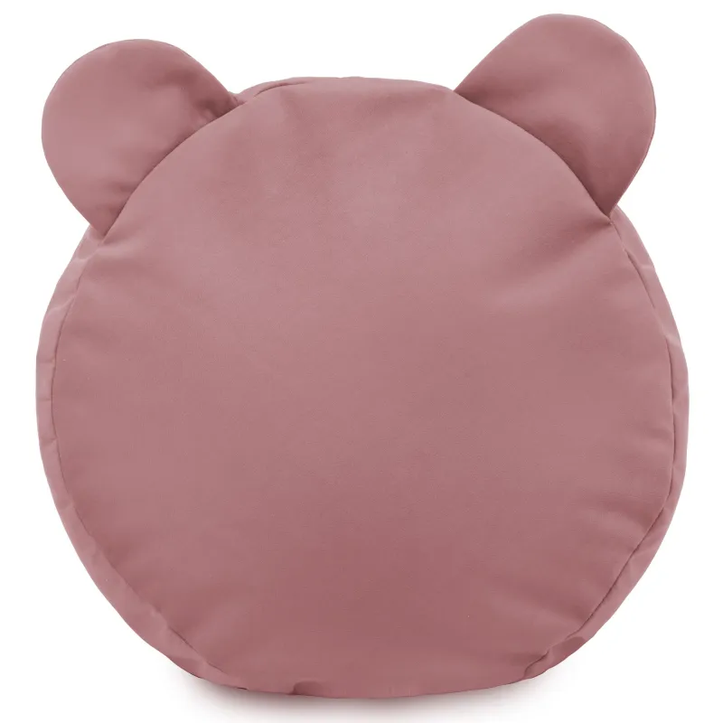 Round Footstool Pouffe Teddy Kids - Soft Velvet – view 4