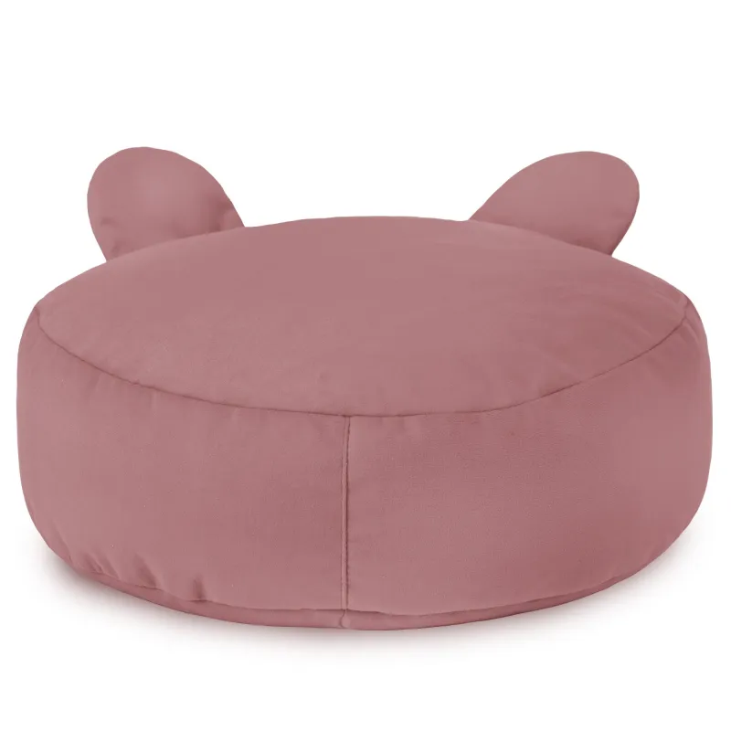 Round Footstool Pouffe Teddy Kids - Soft Velvet – view 20