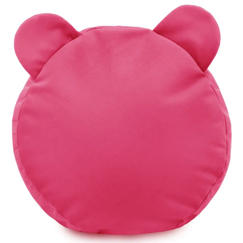 Round Footstool Pouffe Teddy Kids - Soft Velvet – view 5