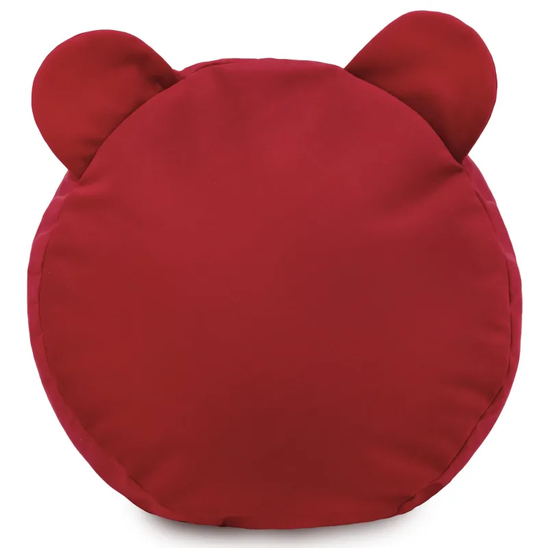 Round Footstool Pouffe Teddy Kids - Soft Velvet – view 6