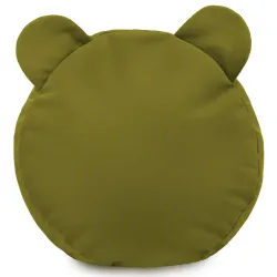 Round Footstool Pouffe Teddy Kids - Soft Velvet