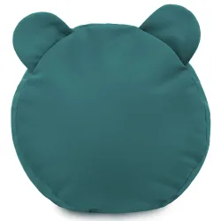 Round Footstool Pouffe Teddy Kids - Soft Velvet