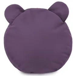 Round Footstool Pouffe Teddy Kids - Soft Velvet
