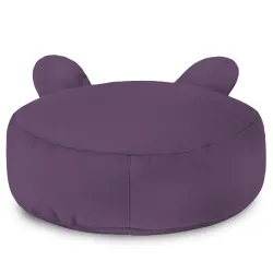 Round Footstool Pouffe Teddy Kids - Soft Velvet – view 27