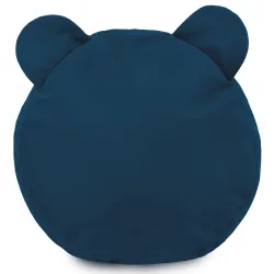 Round Footstool Pouffe Teddy Kids - Soft Velvet