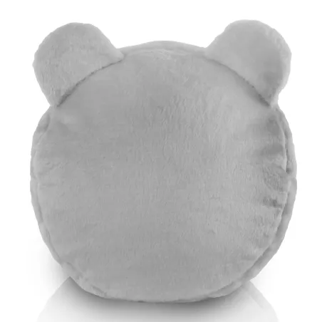 Round Footstool Pouffe Teddy Kids - Yeti Faux Fur