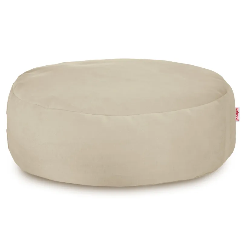 Velvet footstool with plush texture, ideal for adding comfort to your home