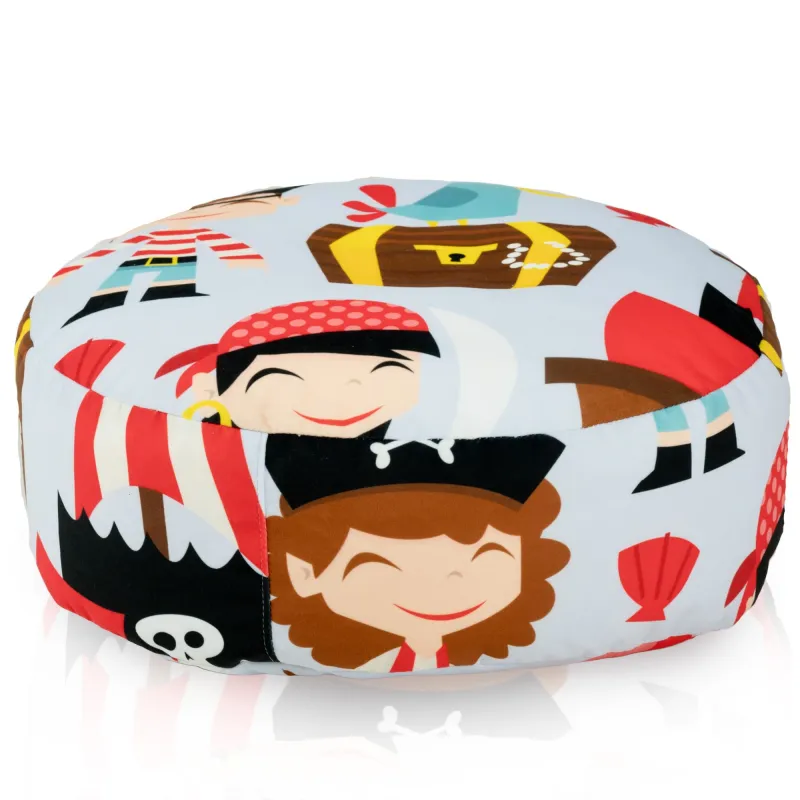 Round Footstool Pouffe - Premium Printed Fabric – view 28