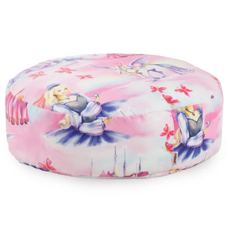 Round Footstool Pouffe - Premium Printed Fabric – view 32