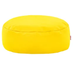 Round Footstool Pouffe - Faux Leather