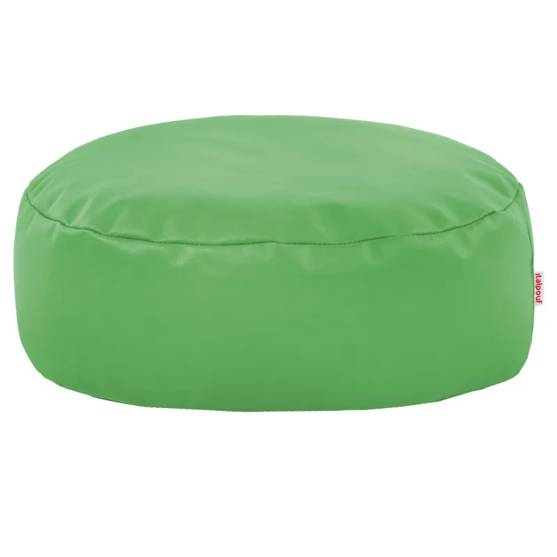 Round Footstool Pouffe - Faux Leather