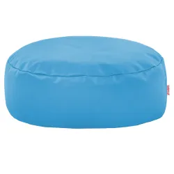 Round Footstool Pouffe - Faux Leather