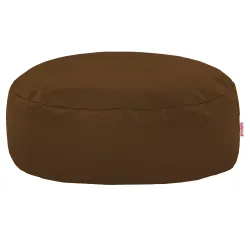 Round Footstool Pouffe - Faux Leather