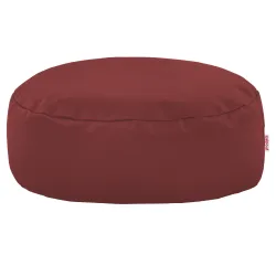 Round Footstool Pouffe - Faux Leather