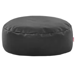 Round Footstool Pouffe - Faux Leather