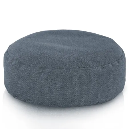 Round Footstool Pouffe - Eco-Recycled Fabric – view 2