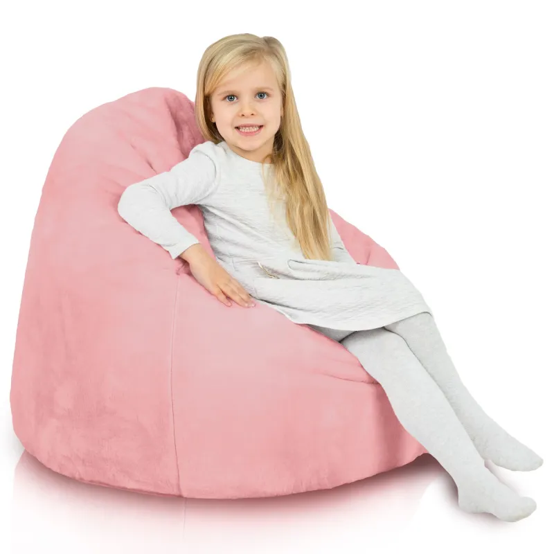 Kids Bean Bag Chair L - Yeti Faux Fur – view 9