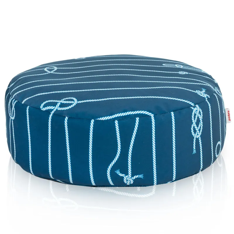 Round Footstool Pouffe - Premium Printed Fabric – view 38