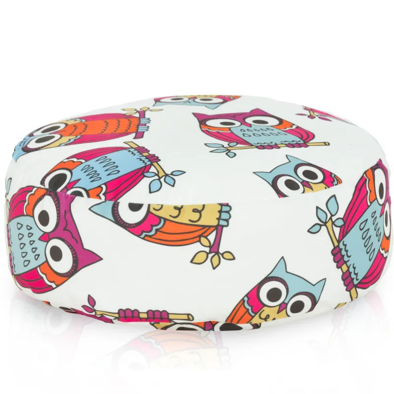 Round Footstool Pouffe - Premium Printed Fabric – view 49