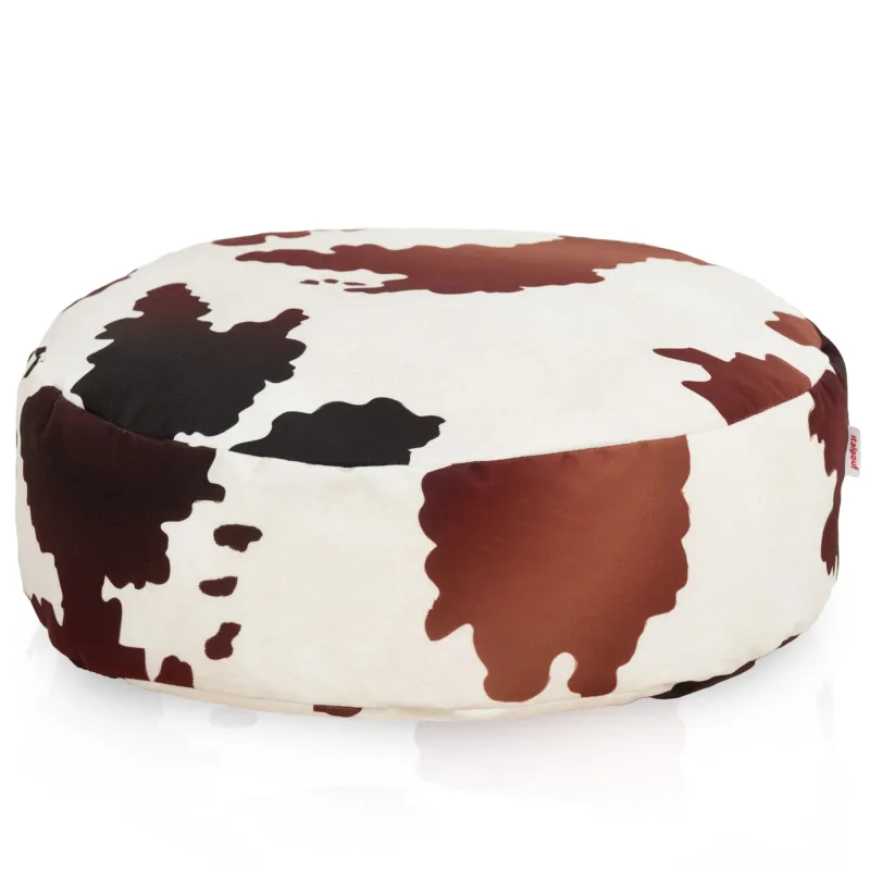 Round Footstool Pouffe - Premium Printed Fabric – view 42