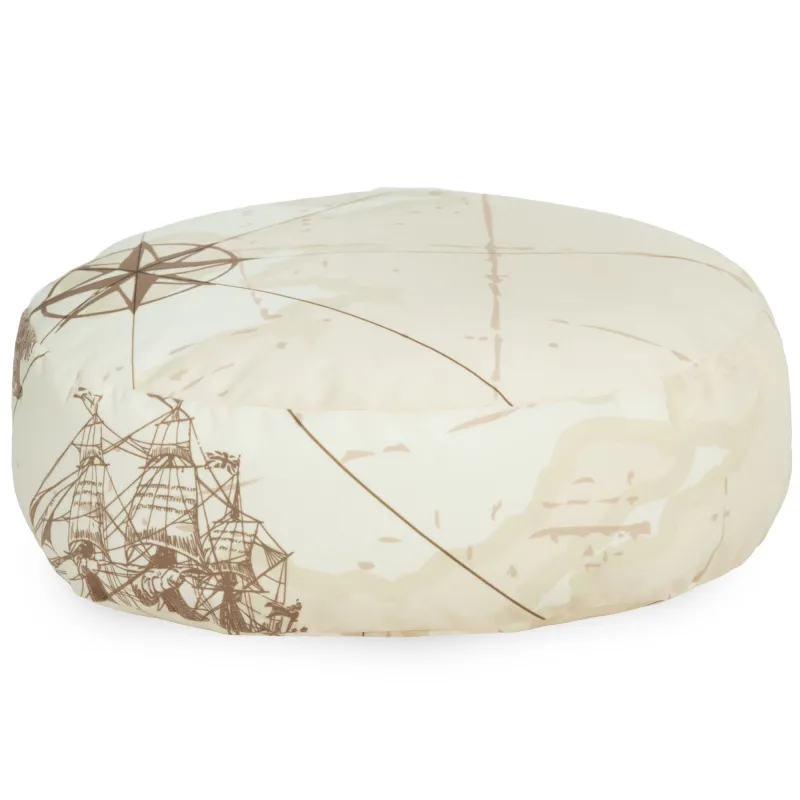 Round Footstool Pouffe - Premium Printed Fabric – view 40
