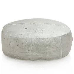 Round Footstool Pouffe - Premium Printed Fabric