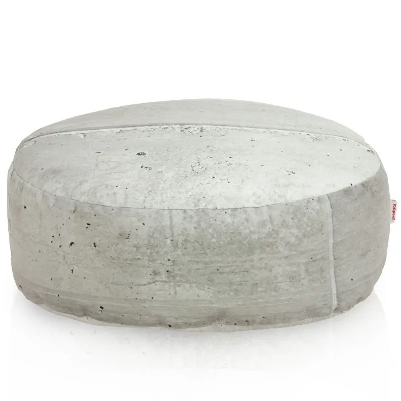 Round Footstool Pouffe - Premium Printed Fabric – view 24
