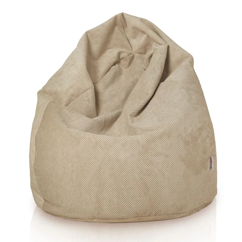 Beige Dot XL large bean bag