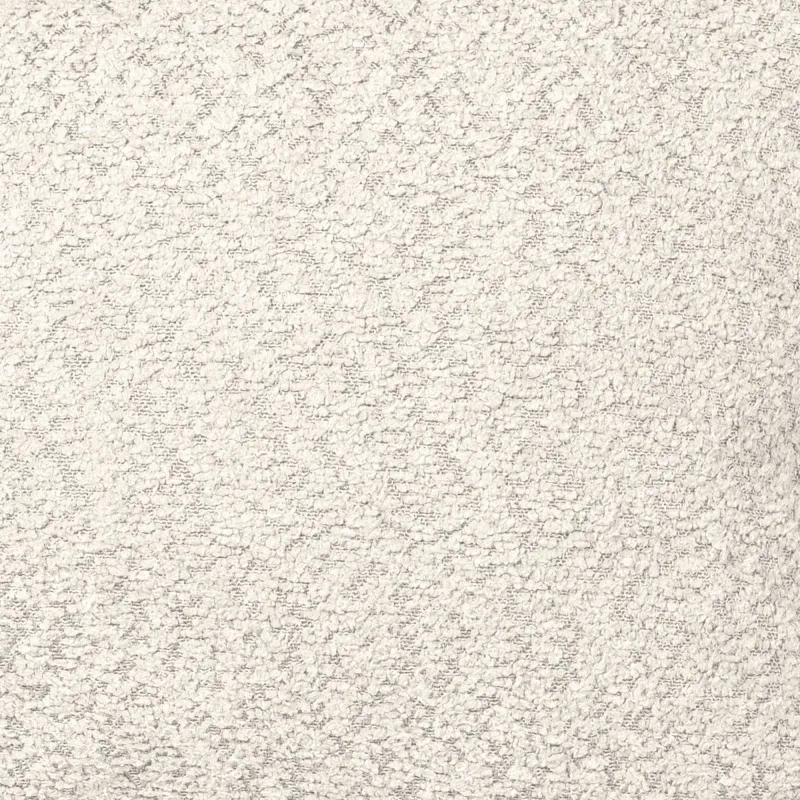 Ecru footstool in boucle fabric, stylish accent for modern interiors