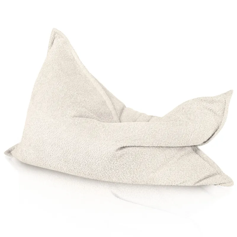 Ecru boucle bean bag pillow children