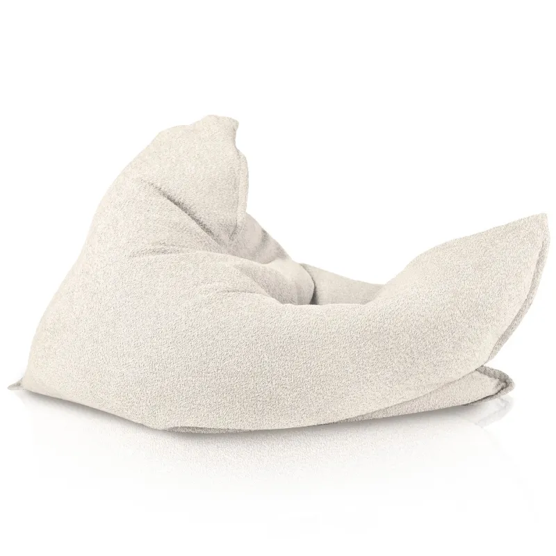 Ecru boucle bean bag pillow children