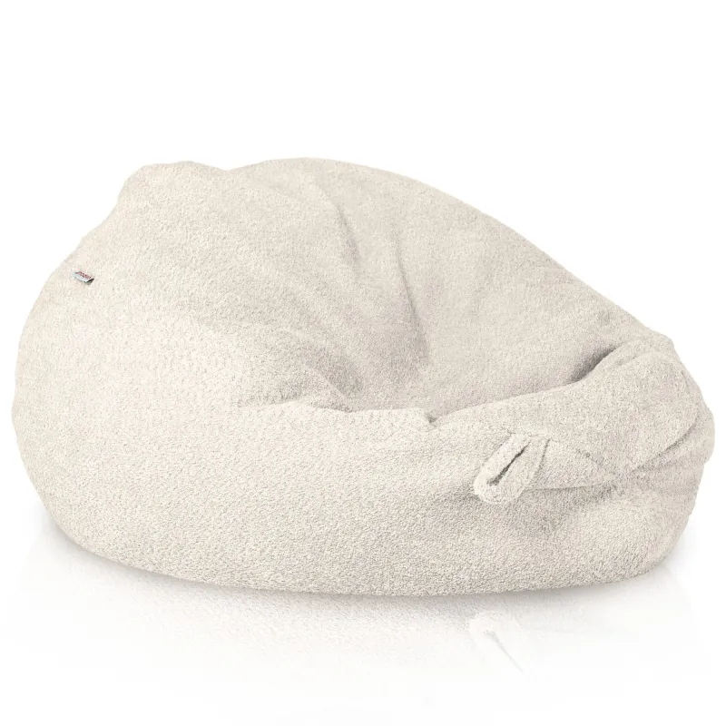 Ecru large beanbag XL boucle