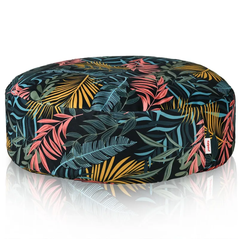 Round Footstool Pouffe - Premium Printed Fabric – view 10