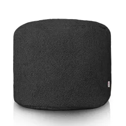 Round Cylinder Pouffe - Teddy Boucle – view 2