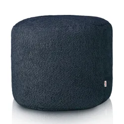 Round Cylinder Pouffe - Teddy Boucle