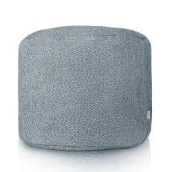 Round Cylinder Pouffe - Teddy Boucle – view 2