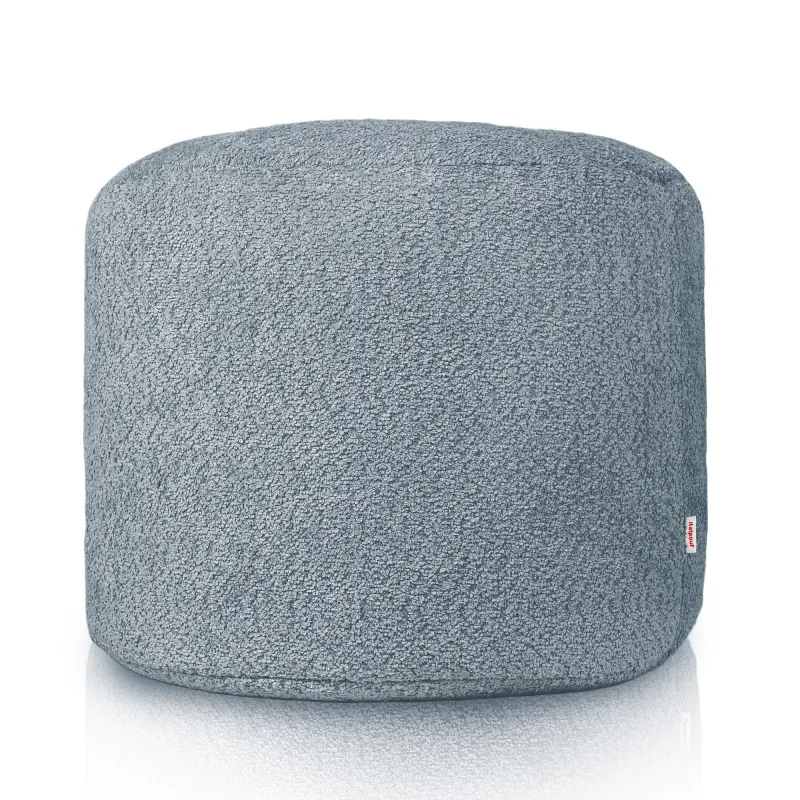 Round Cylinder Pouffe - Teddy Boucle – view 2