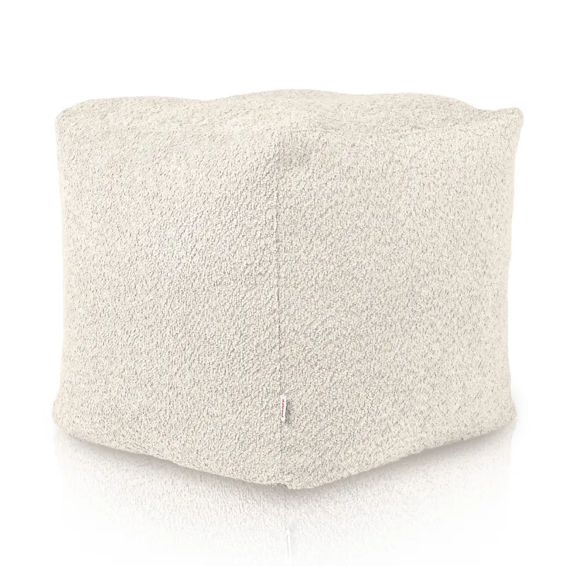Square Cube Ottoman - Teddy Boucle