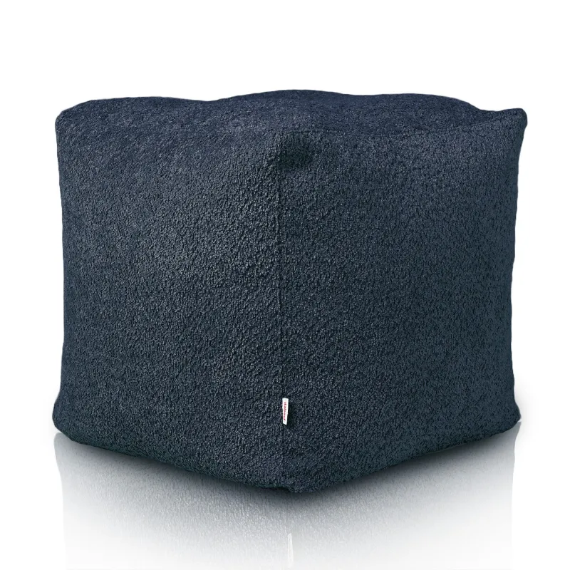 Square Cube Ottoman - Teddy Boucle