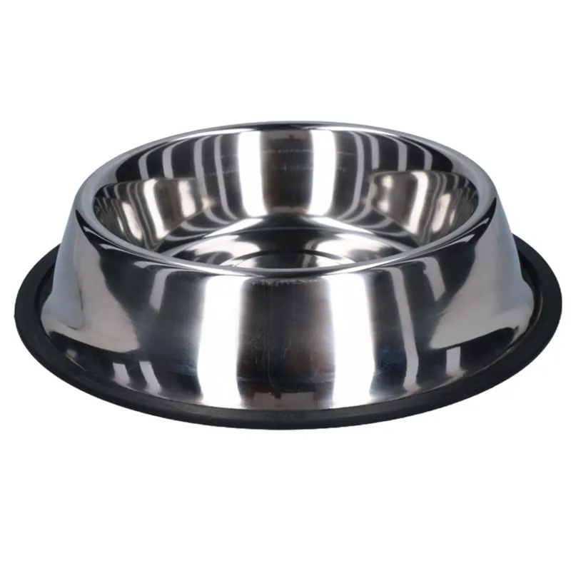 Durable stainless steel bowl for pets, perfect for food and water