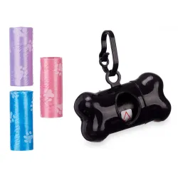 Green feces bag container set - practical pet accessories